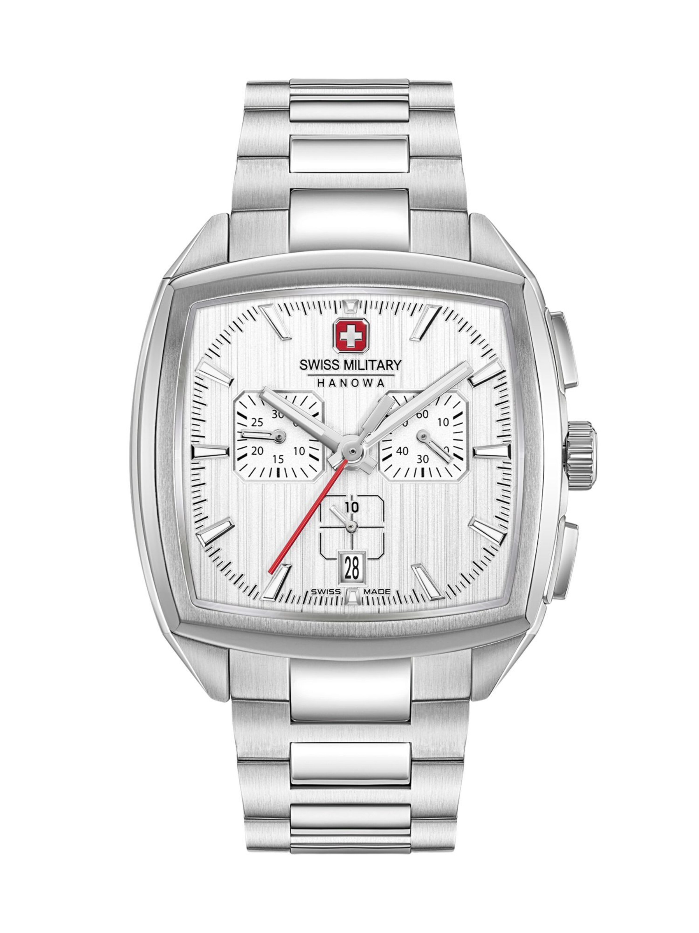 SWISS MILITARY HANOWA Analoog horloge 'Starlight' in Zilver: voorkant