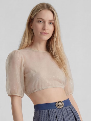 Blouse folklorique 'Karibik' SPIETH & WENSKY en blanc : devant