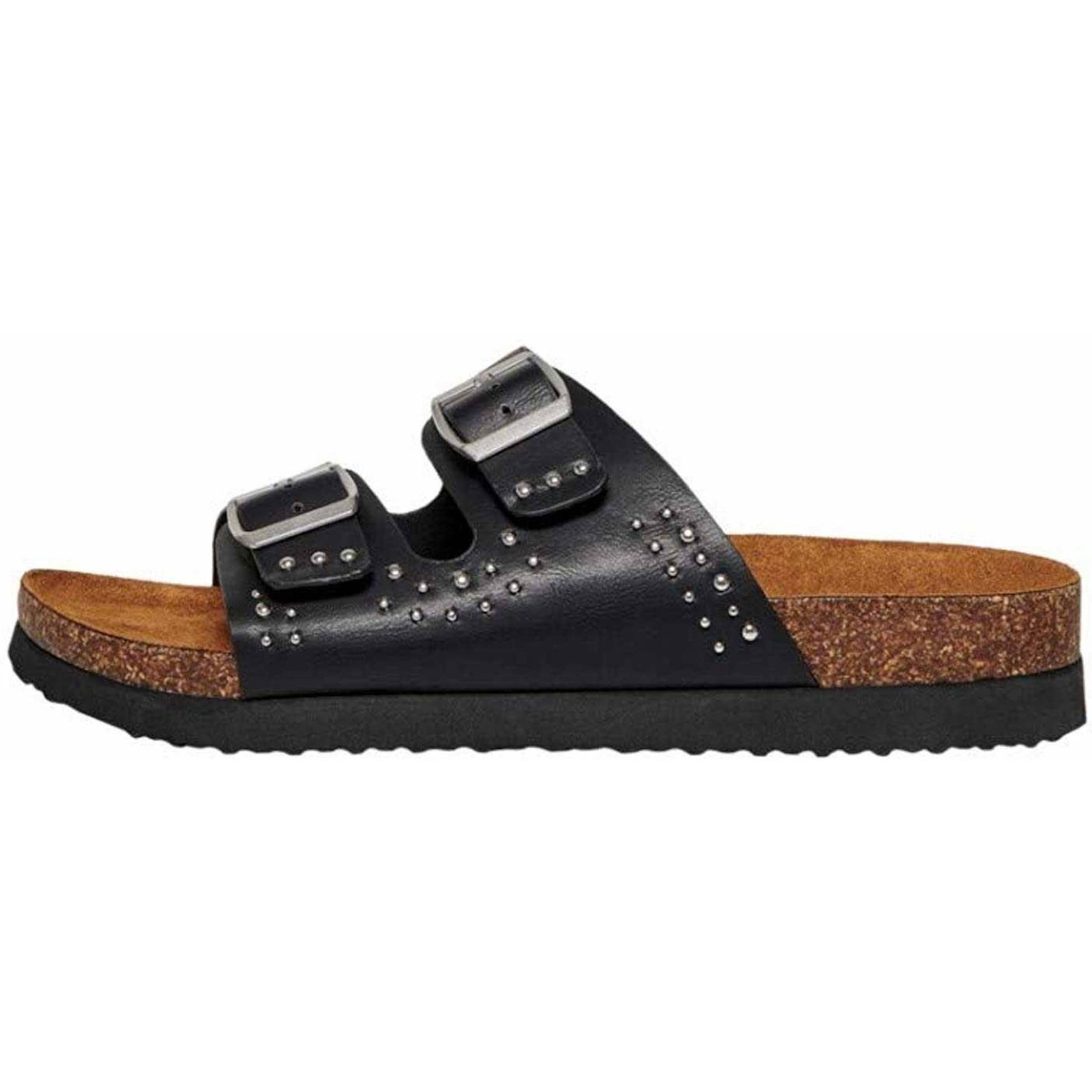 LICO Pantolette in Schwarz: Vorderseite