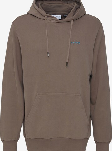 mazine Zip-Up Hoodie ' Stundon Hoodie ' in Brown: front