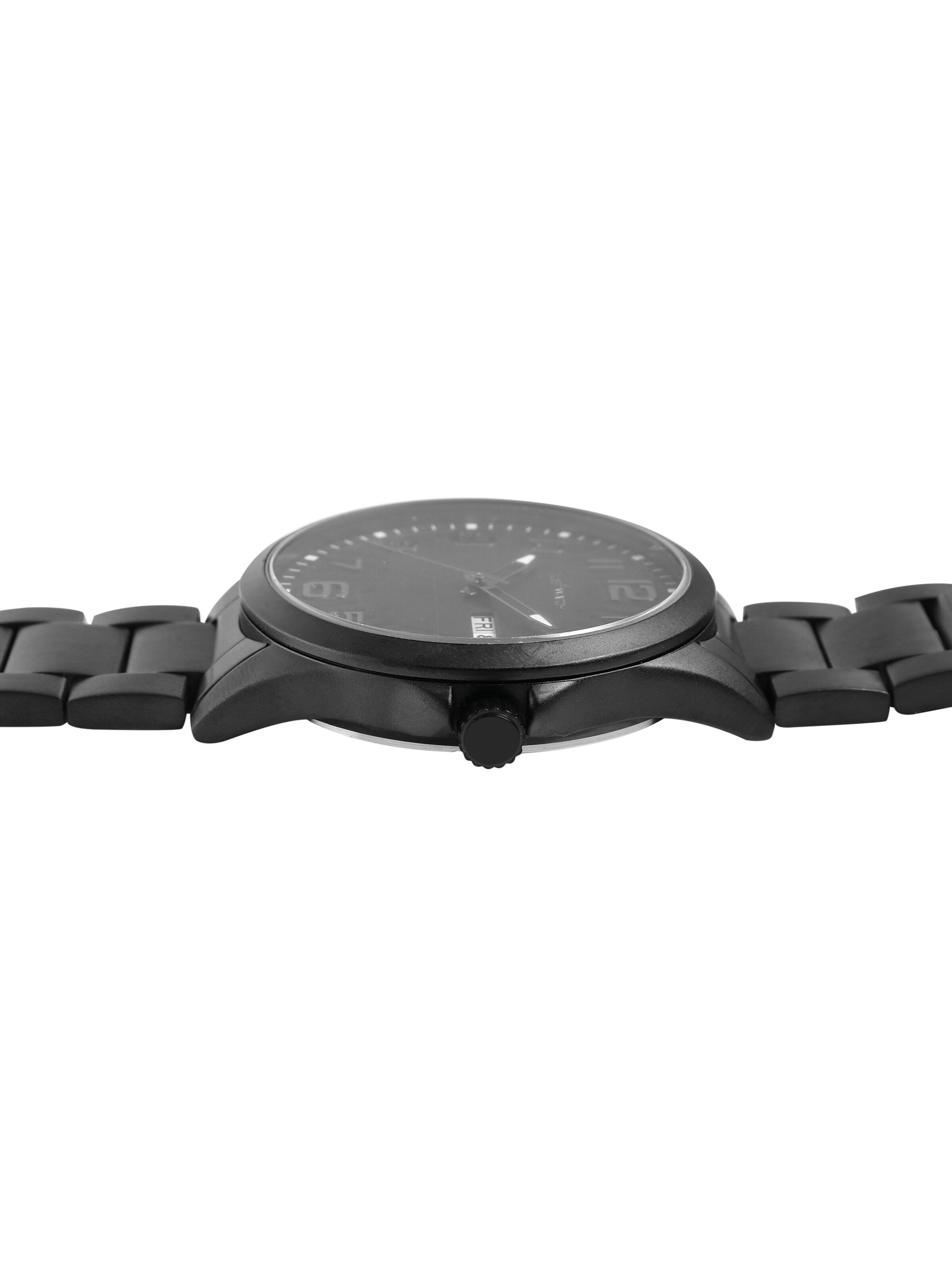 Just Watch Analog Watch 'Freddie, Datumsanzeige' in Black