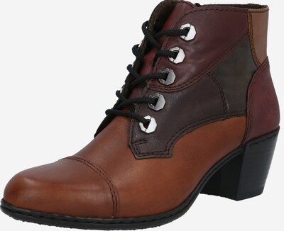 RIEKER Lace-up bootie in brown / cognac / bordeaux, Item view
