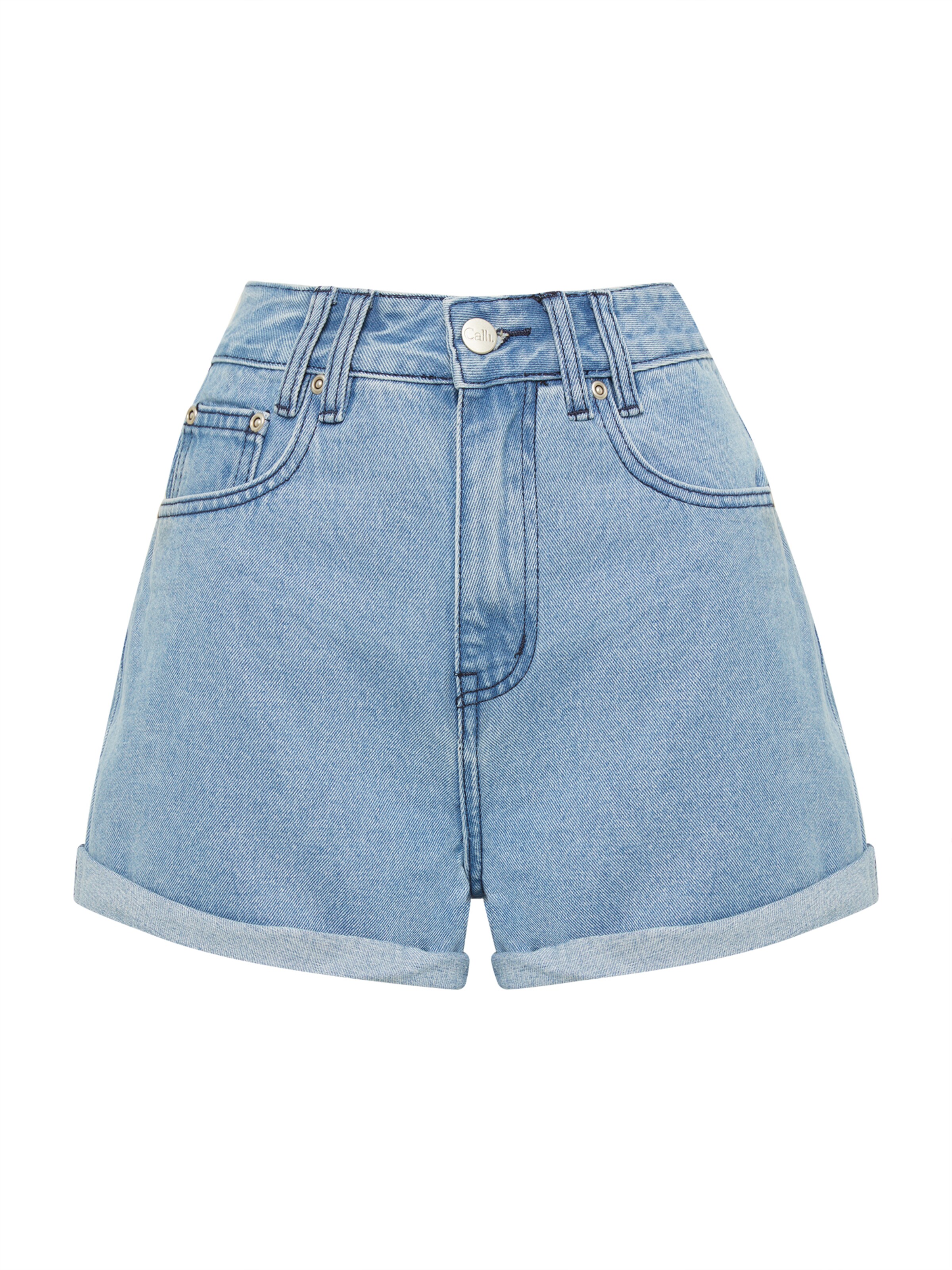 Calli Štandardný strih Džínsy 'Calli' - Modrá: predná strana