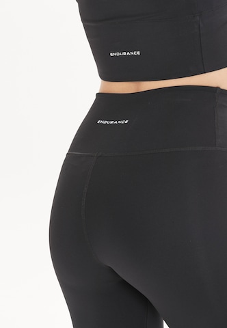 ENDURANCE Skinny Workout Pants 'Franza' in Black