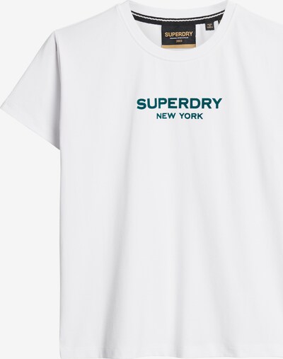 Superdry T-shirt en vert foncé / blanc, Vue avec produit