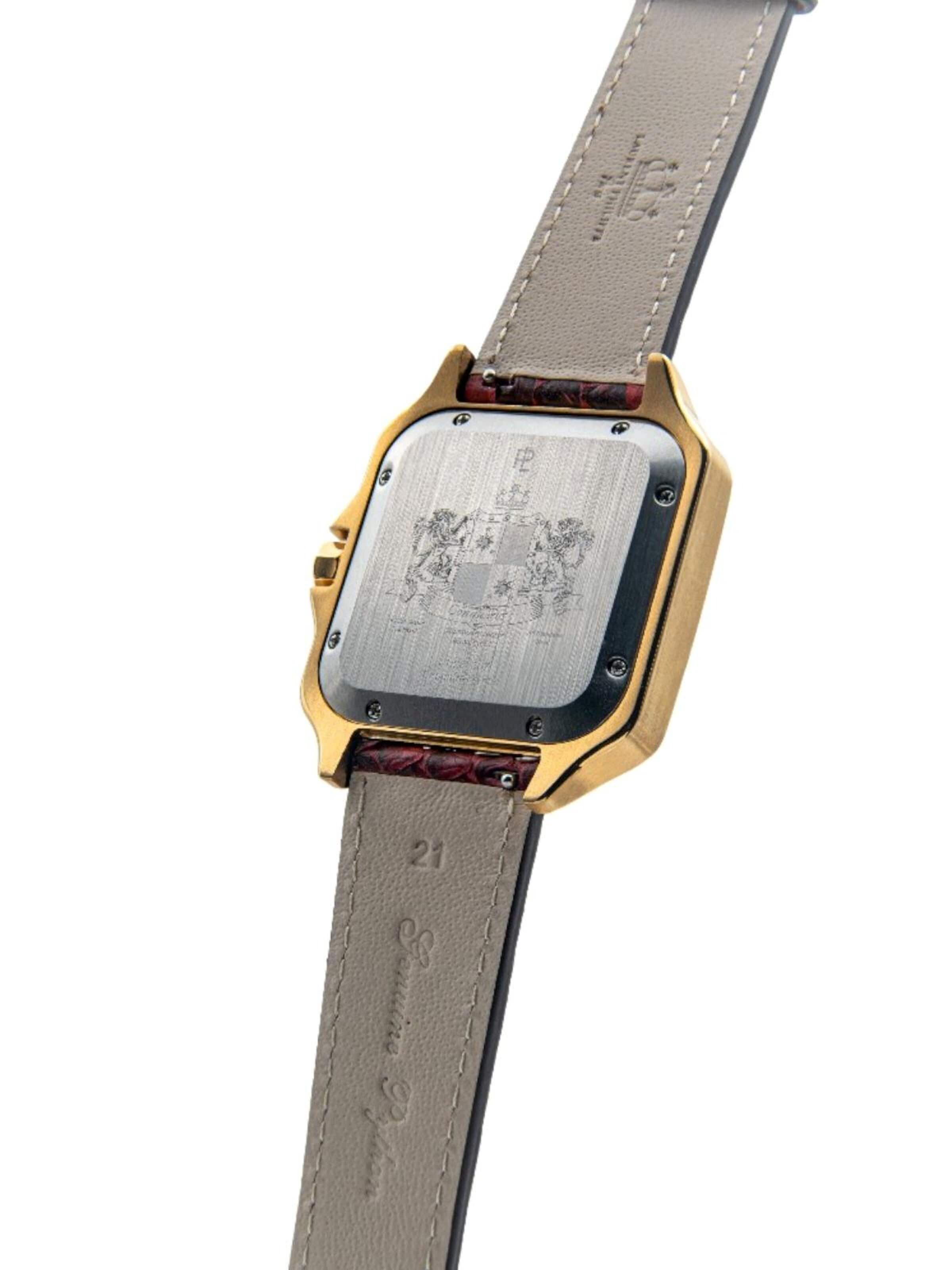 Laurent Philippe - Reloj analógico 'Conqueror The Golden Eye – Serpent Rouge' en rojo