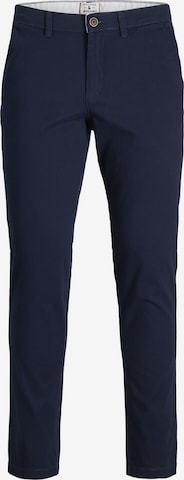 Jack & Jones Plus - Slimfit Calças chino 'Marco Dave' em azul: frente