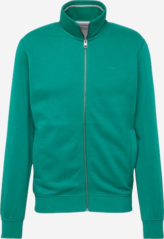 s.Oliver Sweatvest in Groen: voorkant