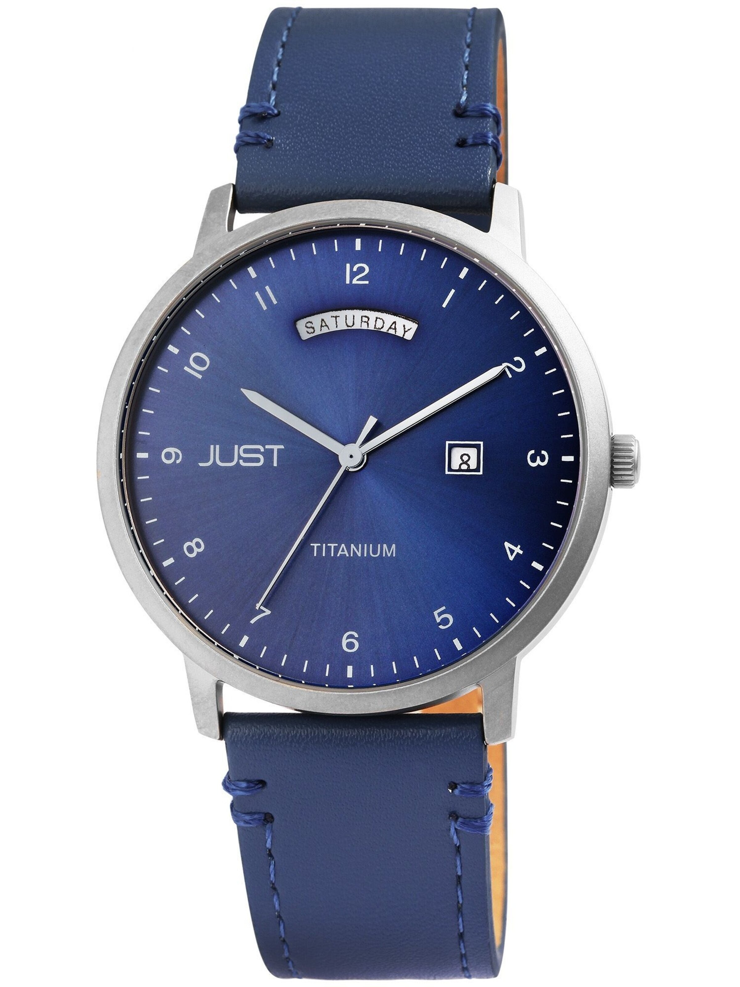 JUST Analog Watch 'Fanis, Datumsanzeige' in Blue