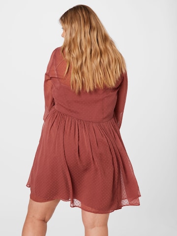 ABOUT YOU Curvy Shirt Dress 'Payton' in Red