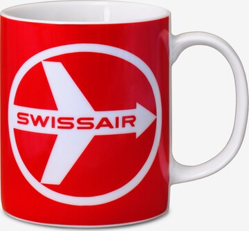 LOGOSHIRT Kop 'Fly There By Swissair' in Rood: voorkant