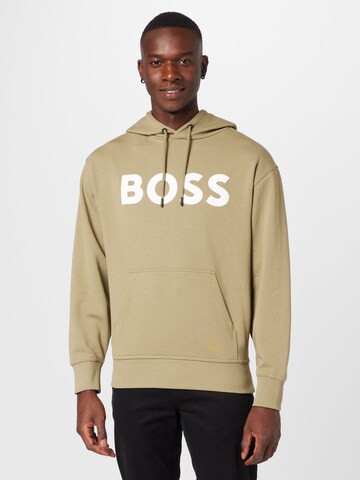 BOSS Sweatshirt i grön: framsida