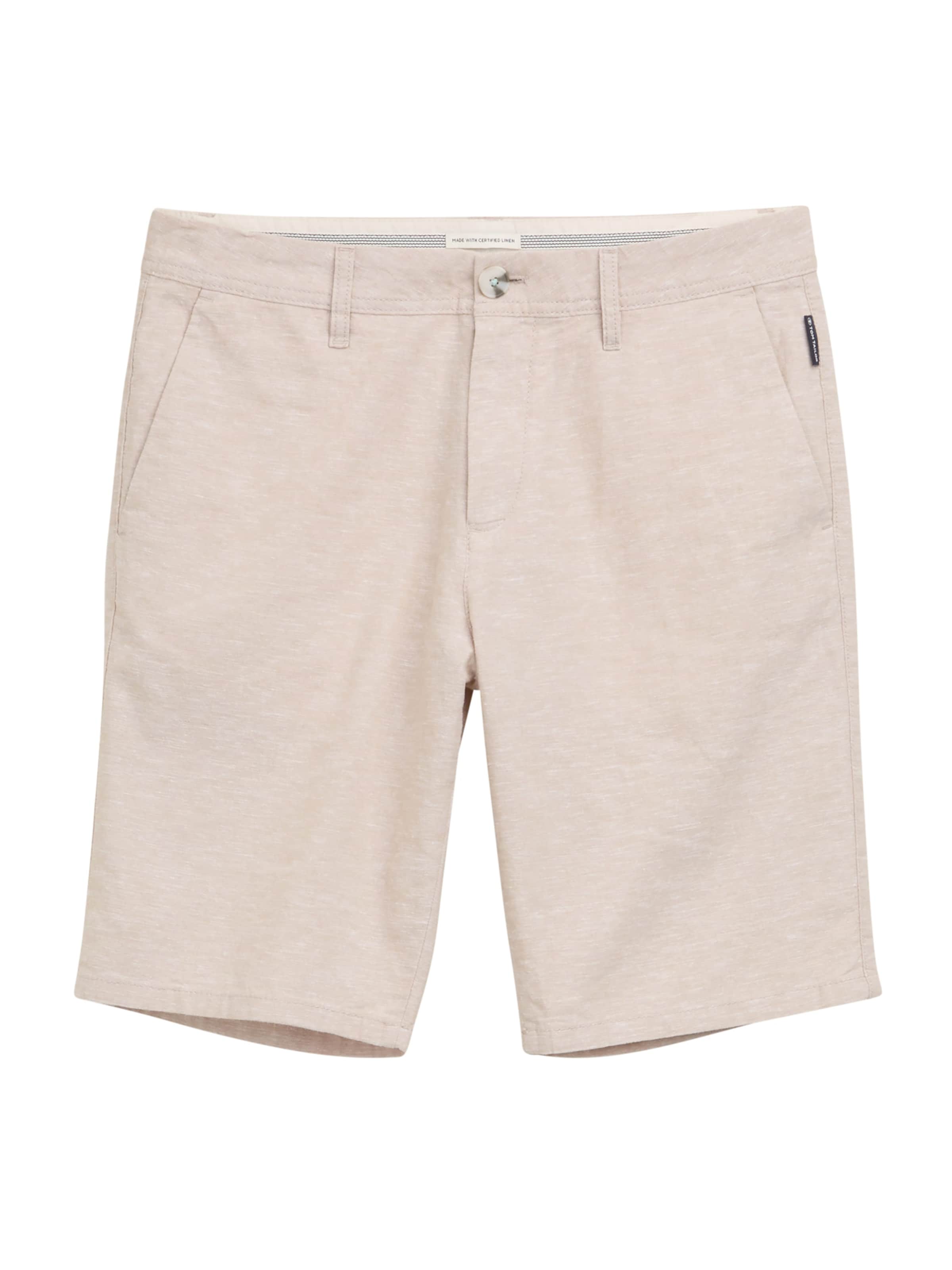 smėlio TOM TAILOR Standartinis „Chino“ stiliaus kelnės: priekis