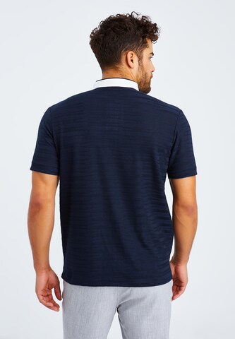 Leif Nelson T-Shirt Polo in Blau