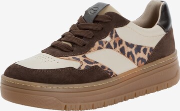 Baskets basses Tamaris en marron : devant