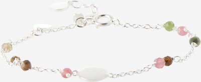 Pernille Corydon Jewellery Pulsera 'Afterglow' en marrón / verde claro / rosa / plata / blanco, Vista del producto