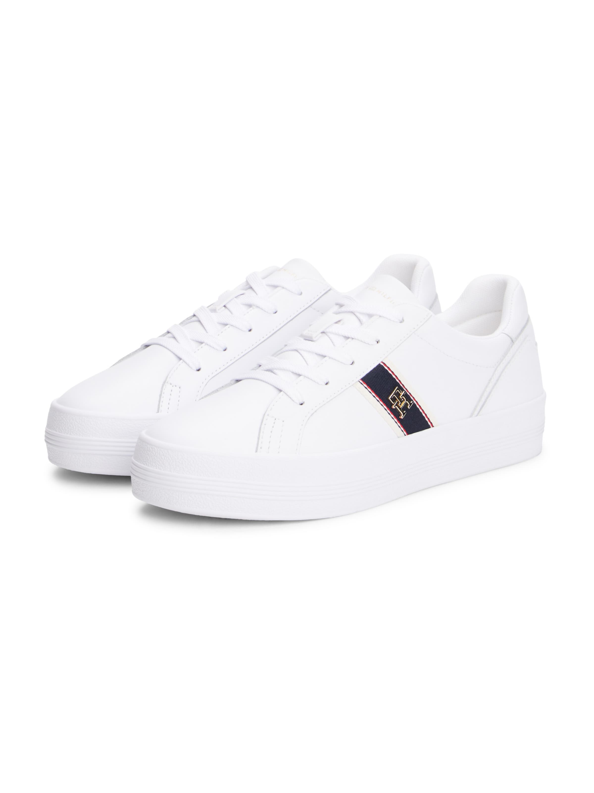 TOMMY HILFIGER Rövid szárú sportcipők - fehér