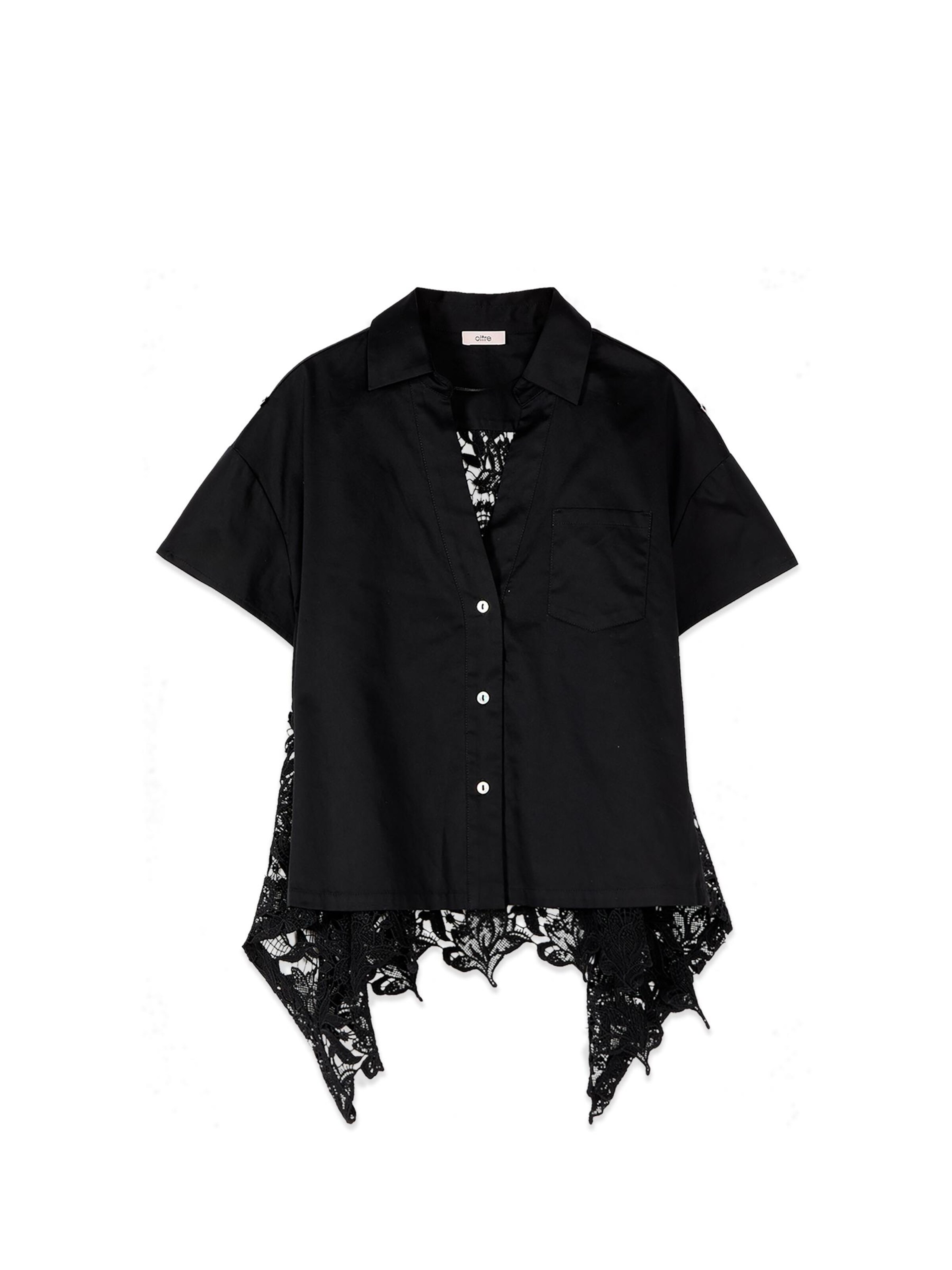 oltre Blouse in Zwart: voorkant