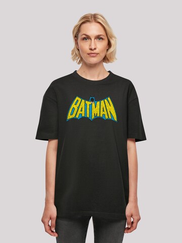F4NT4STIC Oversized Shirt 'DC Comics Batman Crackle' in Black: front