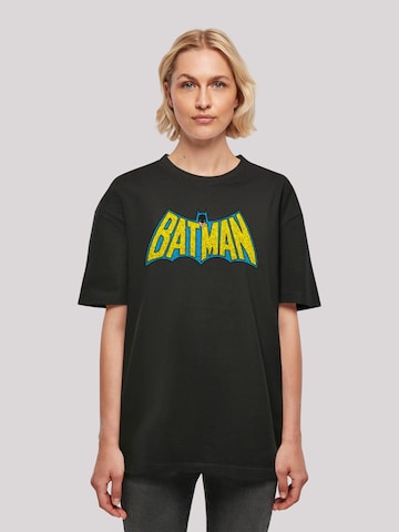 F4NT4STIC Oversized Shirt 'DC Comics Batman Crackle' in Black: front