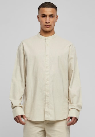 Urban Classics Regular fit Overhemd in Beige: voorkant