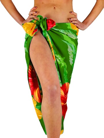 King Kameha Beach Towel 'Big Flower' in Green