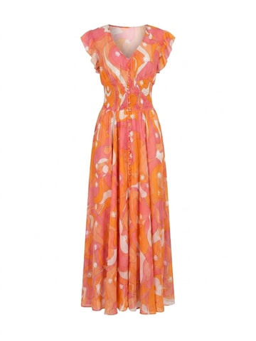 Miss June Dress 'Robe Longue Scarlett' in Orange: front