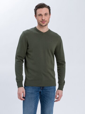 Cross Jeans Sweater '34229' in Green: front