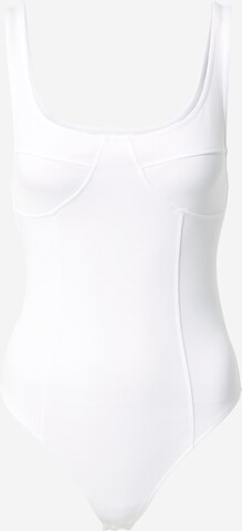 Shirtbody Calvin Klein Jeans en blanc : devant