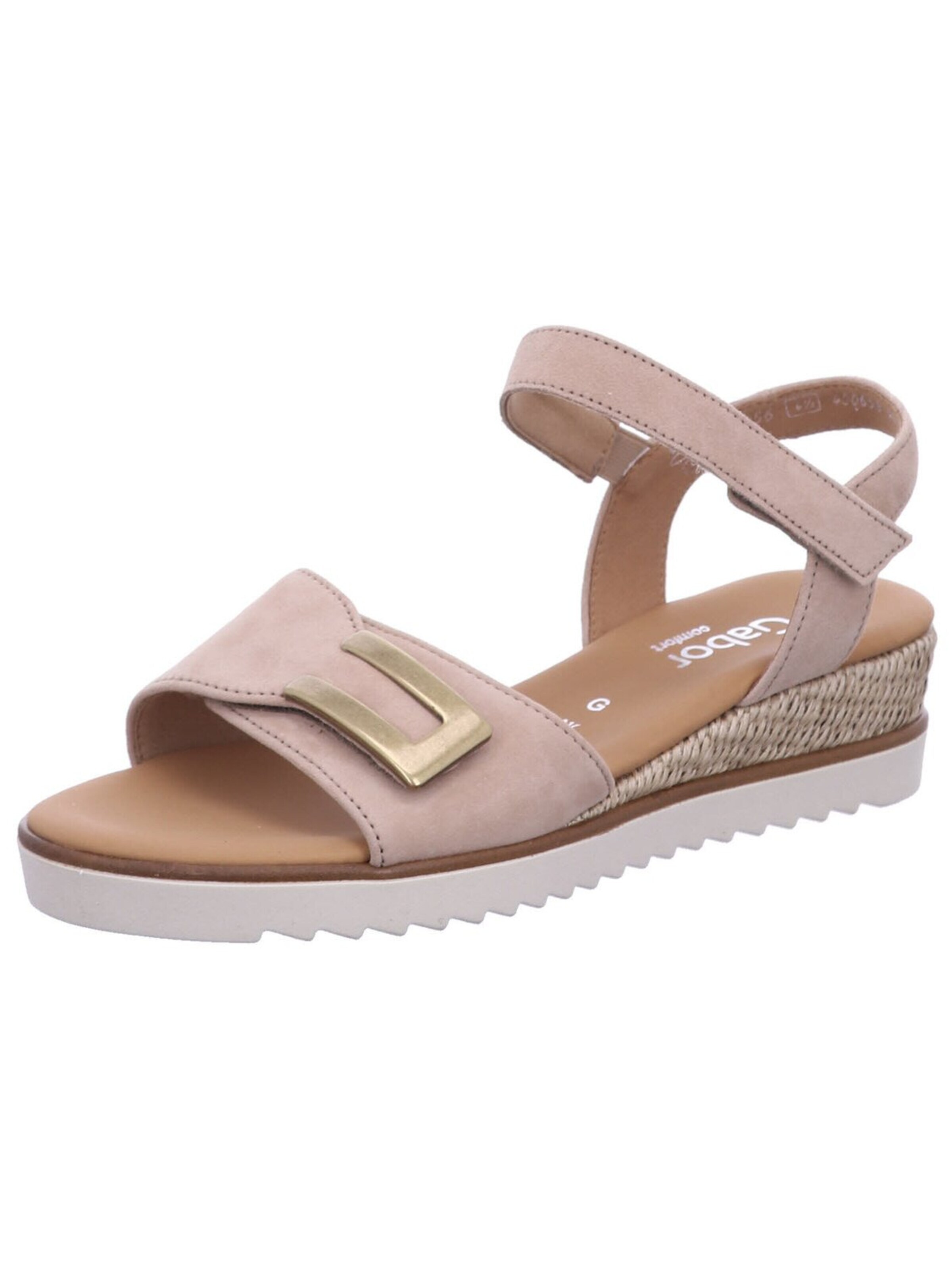 Sandales 'Sandalette Damen 62.756 30 Rauleder in beige' Gabor Comfort en rose : devant
