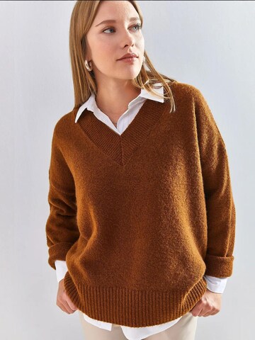 Bianco Lucci Kampsun 'Pullover', värv pruun: eest vaates