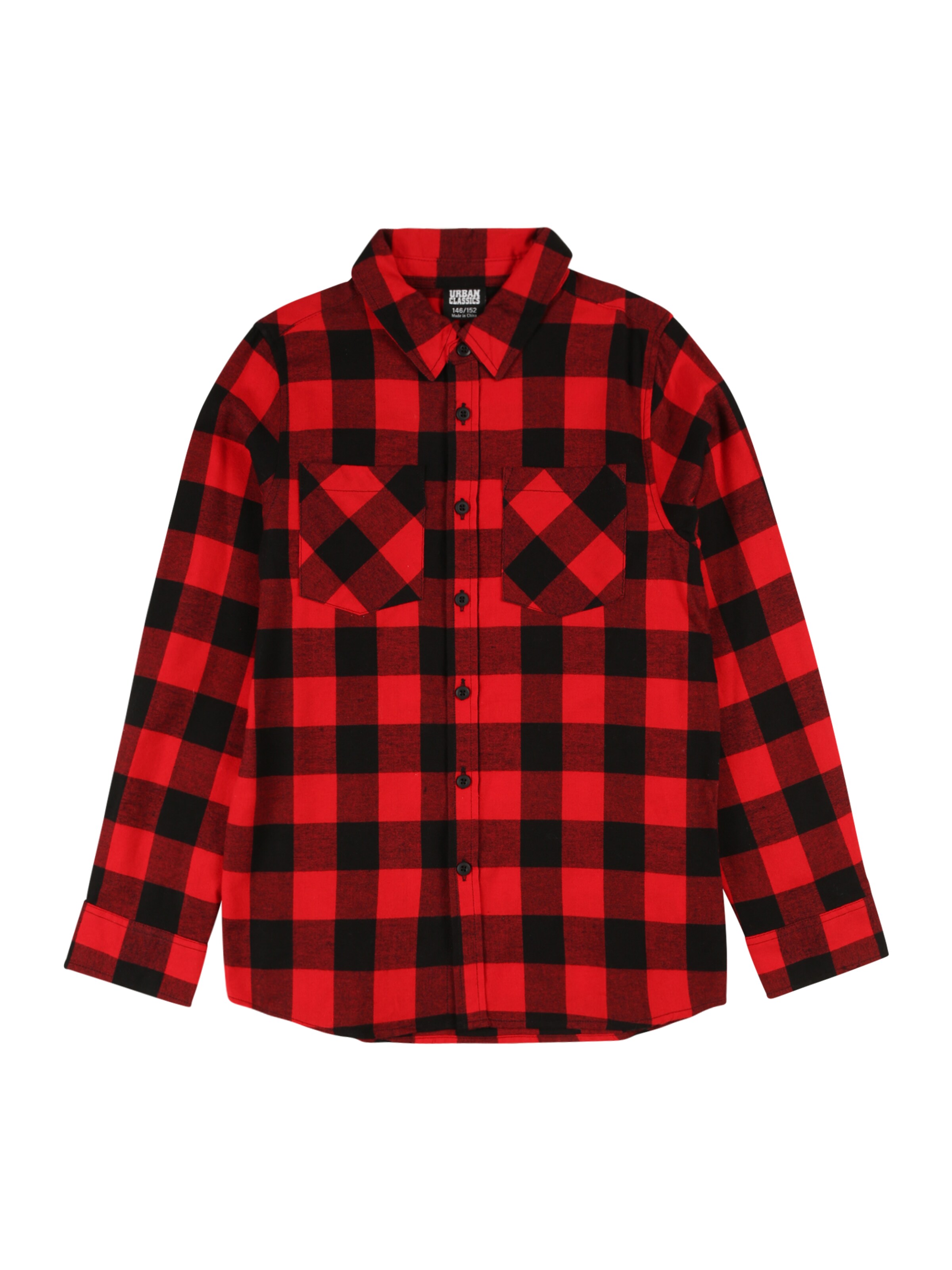Urban Classics Regular fit Srajca | rdeča barva: sprednja stran