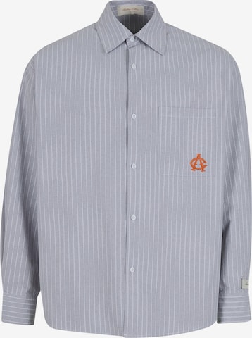 Another Cotton Lab - Comfort Fit Camisa 'Yankees' em cinzento: frente