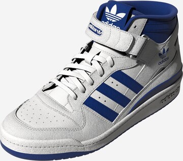 Sneaker înalt 'Forum Mid' de la ADIDAS ORIGINALS pe alb: față