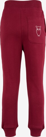 Effilé Pantalon 'Rue' KnowledgeCotton Apparel en rouge