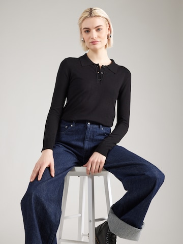 19V69 ITALIAPulover 'Adribel' - crna boja: prednji dio