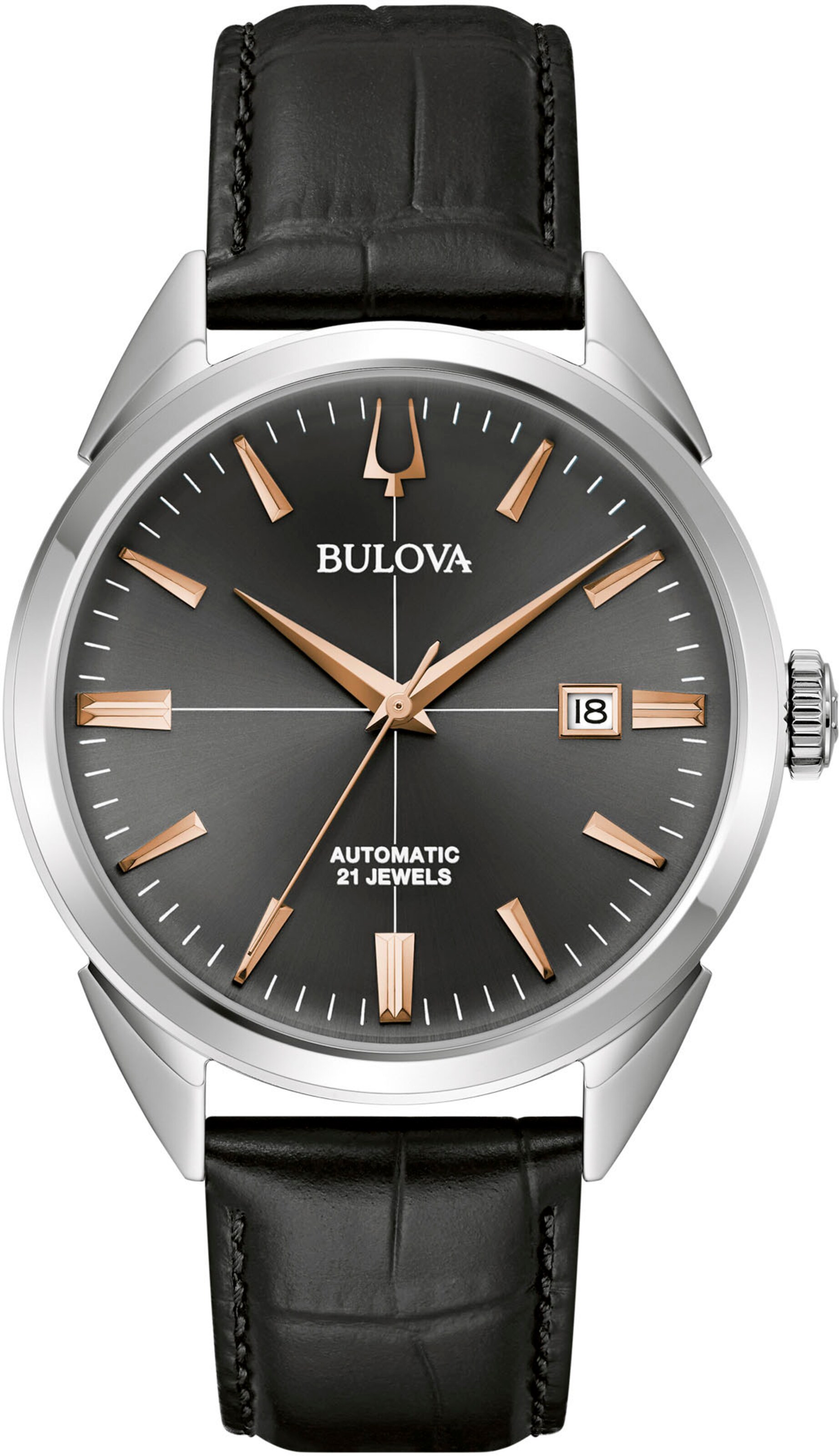 Bulova Analog Watch in Black: front
