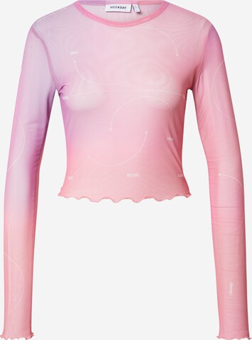 WEEKDAY Shirt 'Sena' in Roze: voorkant