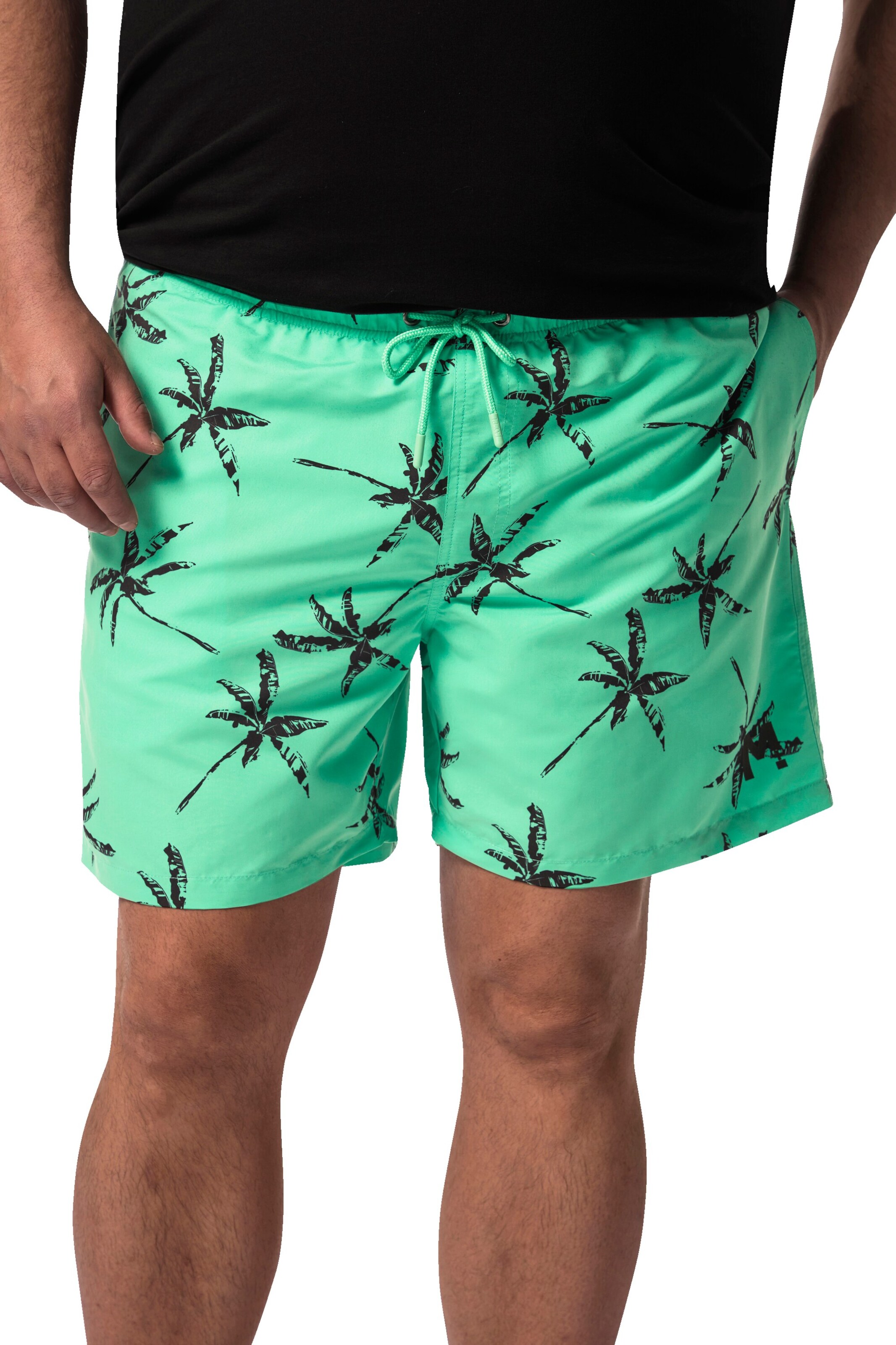 Men Plus Swimming shorts in Green: front