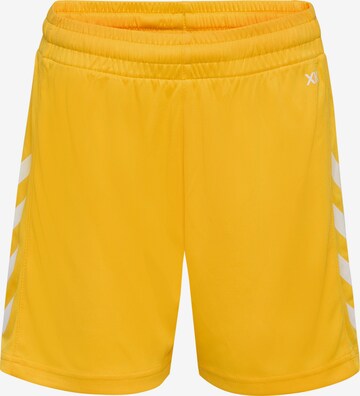 Regular Pantalon de sport Hummel en jaune : devant