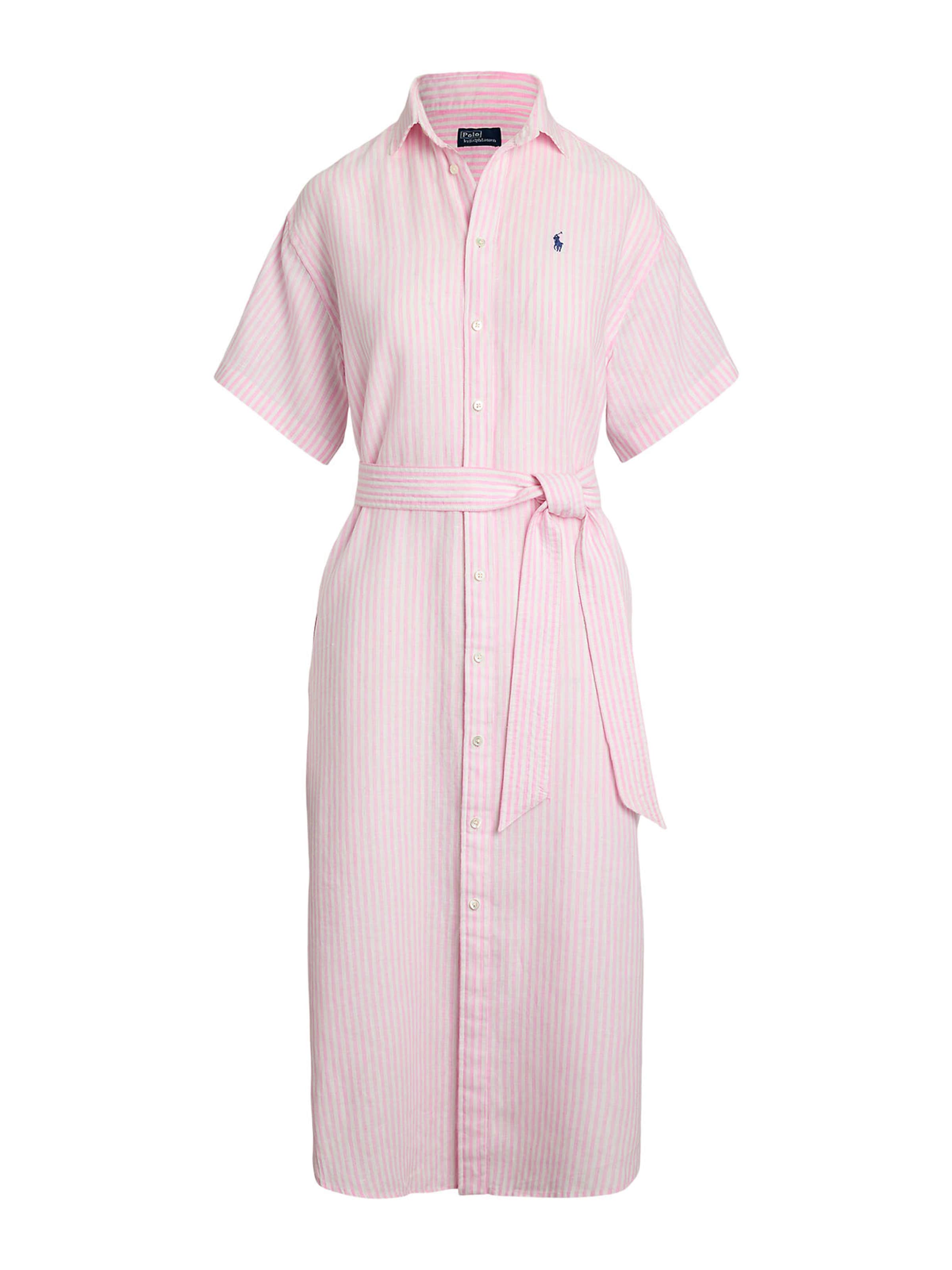 Robe-chemise Polo Ralph Lauren en rose : devant