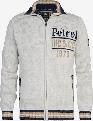 Petrol Industries Knit Cardigan 'Merril' in White: front