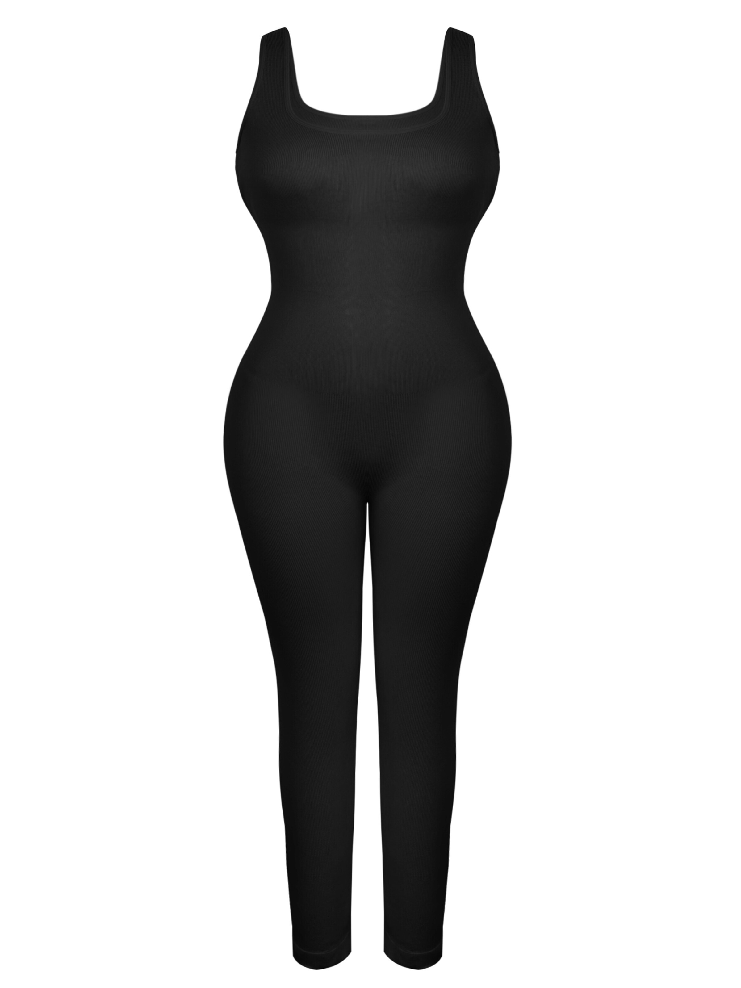 MEETWEE Shaping bodysuit in Black: front