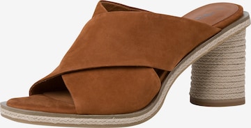 TAMARIS Mules in Brown: front