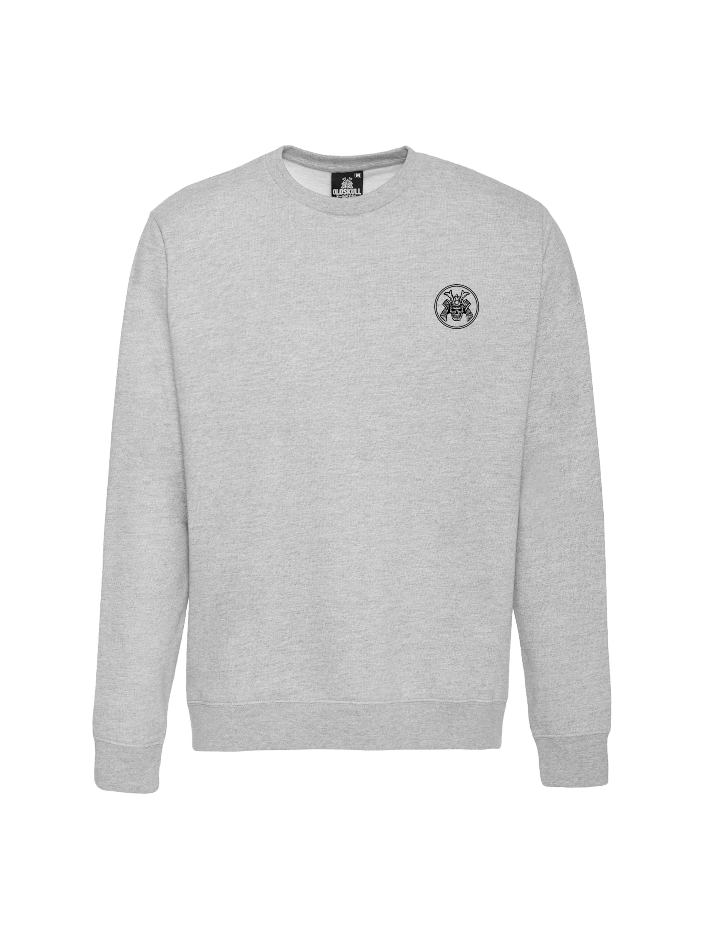 Oldskull Sweatshirt 'Samurai' in Grey: front