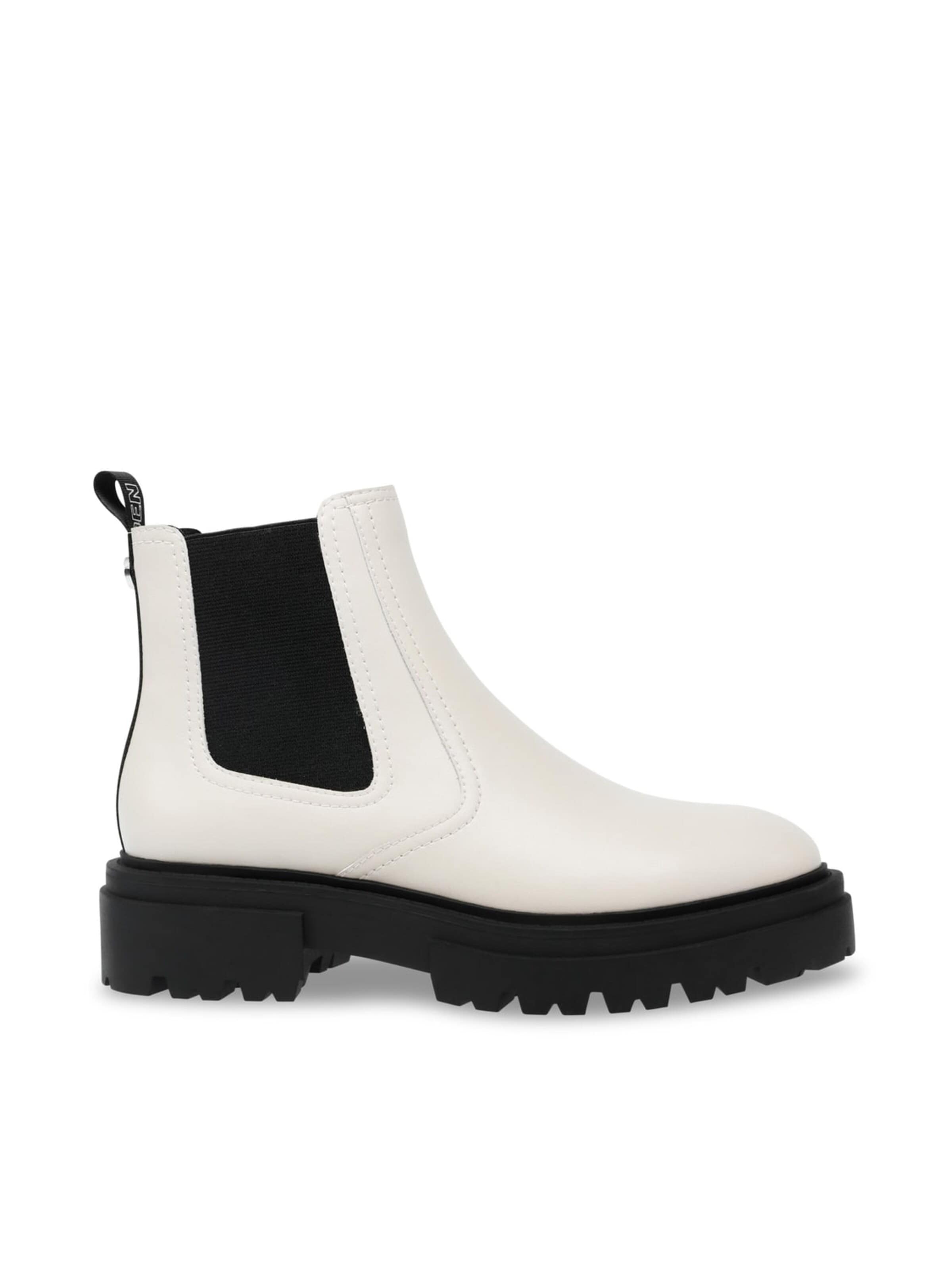 STEVE MADDEN Botki 'Womens Astute Bone Leat Ankle Boots' w kolorze biały
