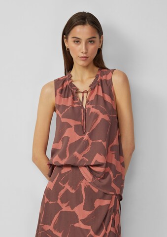 QS Blouse in Oranje: voorkant