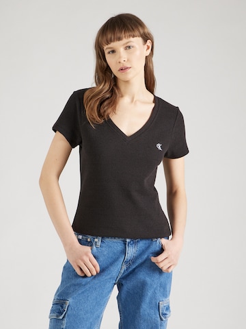 Calvin Klein Jeans Shirt in Zwart: voorkant