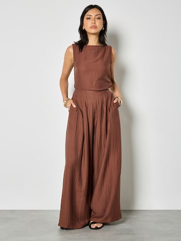 Apricot Wide leg Pants in Brown: front