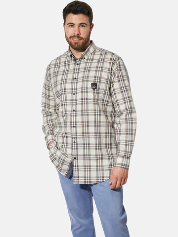 Charles Colby Comfort fit Overhemd 'Duke Lysandric' in Wit: voorkant